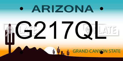 G217QL Arizona License Plate