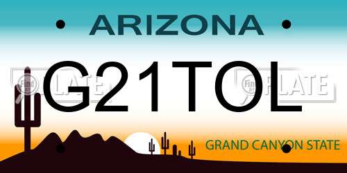 G21TOL Arizona License Plate
