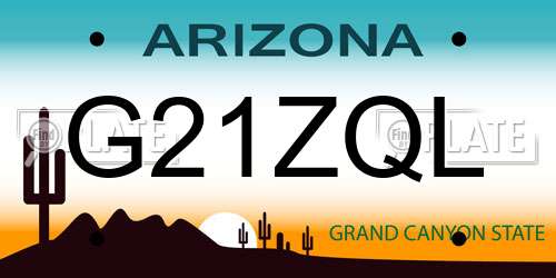 G21ZQL Arizona License Plate