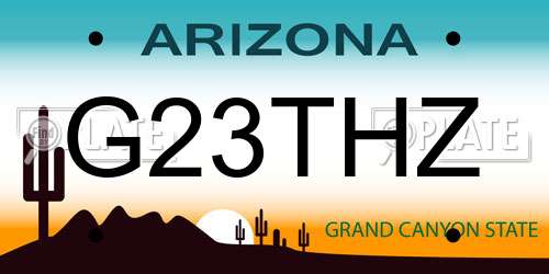 G23THZ Arizona License Plate