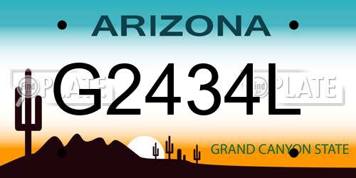 G2434L Arizona License Plate