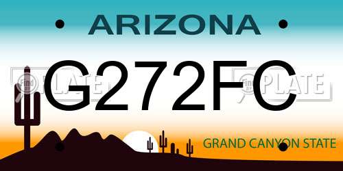 G272FC Arizona License Plate