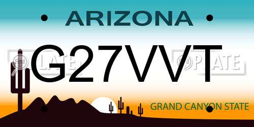 G27VVT Arizona License Plate