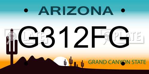 G312FG Arizona License Plate