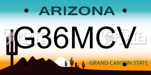 G36MCV Arizona License Plate
