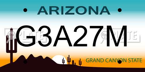 G3A27M Arizona License Plate