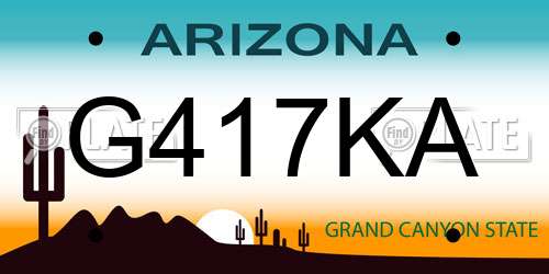 G417KA Arizona License Plate