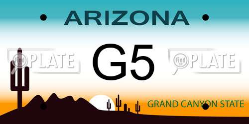 G5 Arizona License Plate