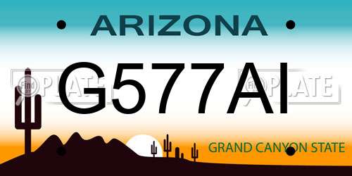 G577AI Arizona License Plate