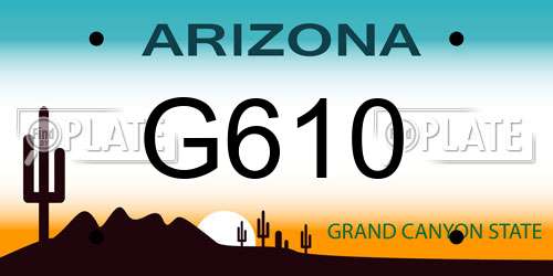 G610 Arizona License Plate