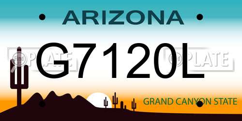 G7120L Arizona License Plate
