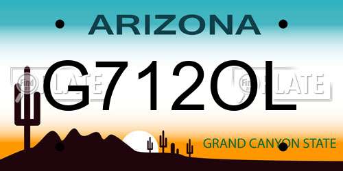 G712OL Arizona License Plate