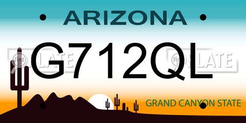 G712QL Arizona License Plate