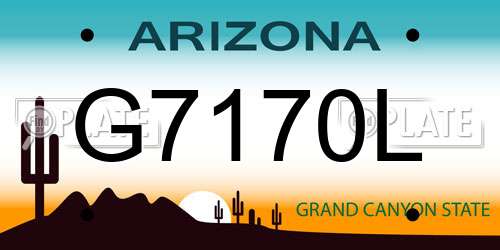 G7170L Arizona License Plate