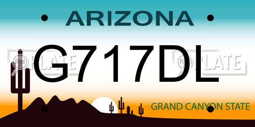 G717DL Arizona License Plate