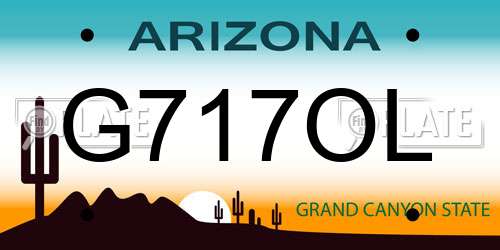 G717OL Arizona License Plate