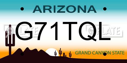G71TQL Arizona License Plate