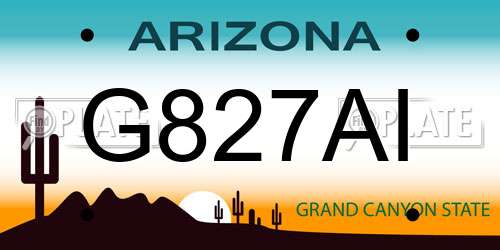 G827AI Arizona License Plate