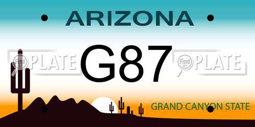 G87 Arizona License Plate