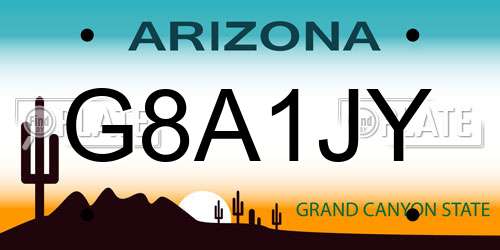 G8A1JY Arizona License Plate