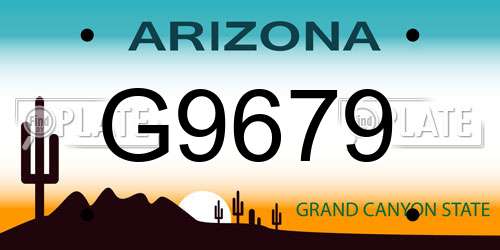 G9679 Arizona License Plate