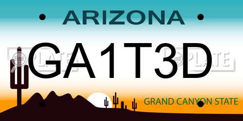 GA1T3D Arizona License Plate