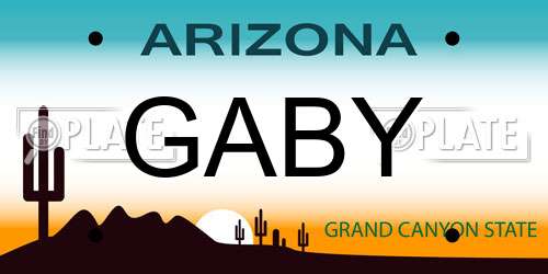 GABY Arizona License Plate