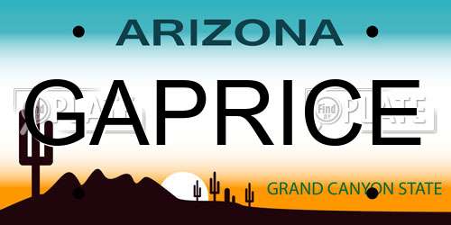 GAPRICE Arizona License Plate