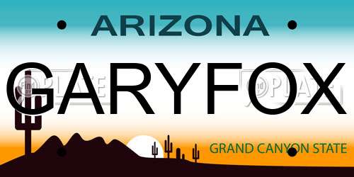 GARYFOX Arizona License Plate