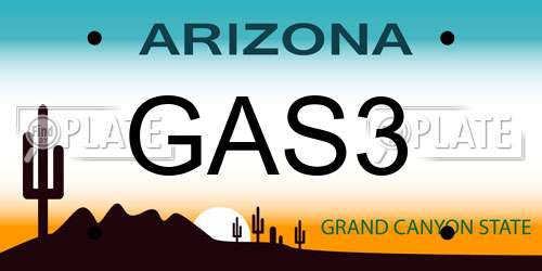 GAS3 Arizona License Plate