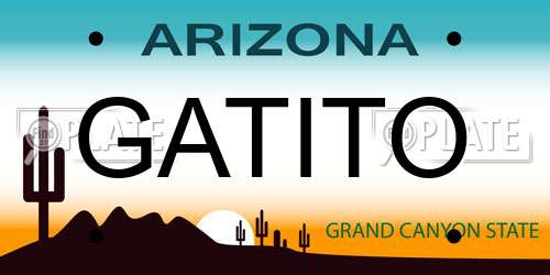 GATITO Arizona License Plate