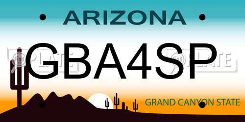 GBA4SP Arizona License Plate