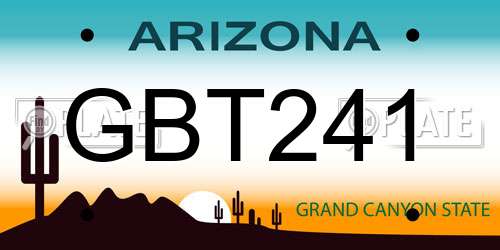 GBT241 Arizona License Plate