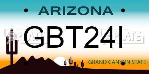 GBT24I Arizona License Plate