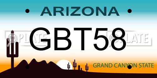 GBT58 Arizona License Plate