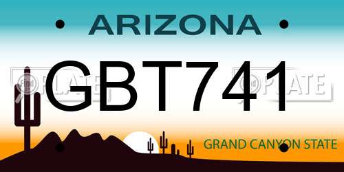 GBT741 Arizona License Plate
