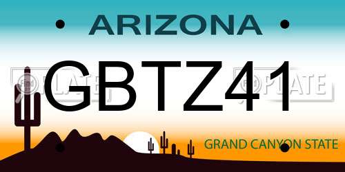 GBTZ41 Arizona License Plate