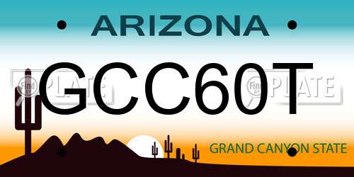 GCC60T Arizona License Plate