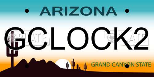 GCLOCK2 Arizona License Plate