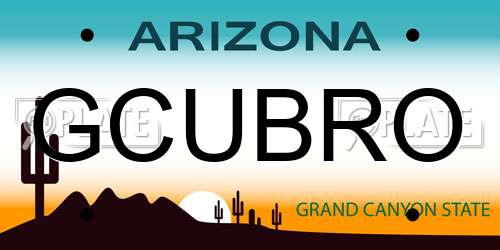 GCUBRO Arizona License Plate