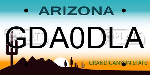 GDA0DLA Arizona License Plate