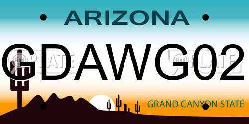 GDAWG02 Arizona License Plate