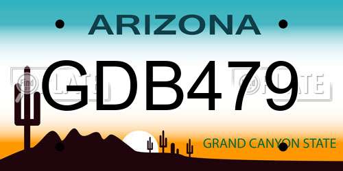 GDB479 Arizona License Plate