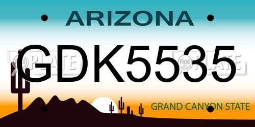 GDK5535 Arizona License Plate