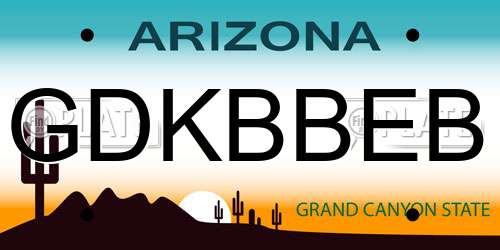 GDKBBEB Arizona License Plate