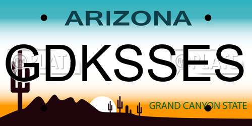 GDKSSES Arizona License Plate