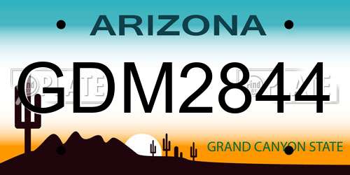 GDM2844 Arizona License Plate