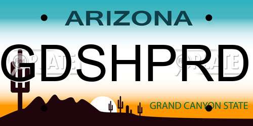 GDSHPRD Arizona License Plate