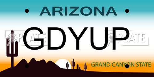 GDYUP Arizona License Plate