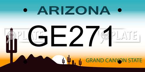 GE271 Arizona License Plate